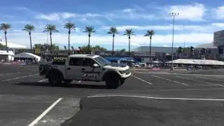 Raptor drifting at SEMA 2015
