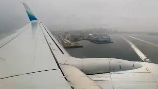 Rainy Boston landing - Alaska Airlines - Boeing 737-800