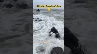 The beautiful hidden beach of Goa🌴. #travel #beach #goa #thiland #travel #vlog #trending #pebbles