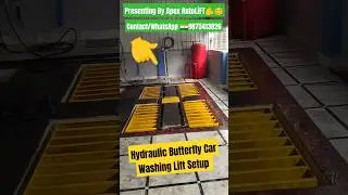Butterfly Hydraulic Car Washing Lift Setup #apexautolift