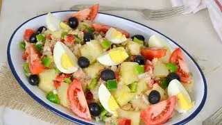 Ensalada campera con patatas y at&uacute;n  &iexcl;F&aacute;cil, fresquita y deliciosa!