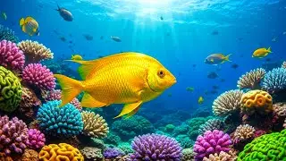 4K Aquarium Ambience 🌊 Relaxing Underwater World with Colorful Coral Reefs & Jellyfish