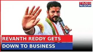 Telangana CM Revanth Reddy Gets Down To Business, Signs Congress' Poll Manifesto Promise File