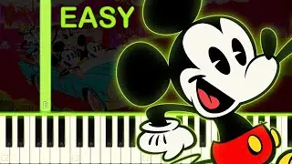 The Wonderful World of Mickey Mouse Theme Song - EASY Piano Tutorial