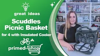 Scuddles Picnic Basket for 4 with Insulated Cooler Product Overview