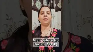 Motor Vehicle Act Section 194(E)😊👇#llbvideos #viralvideos #shortsnotes #motorvehicleact #dhara194(E)