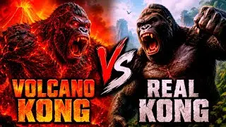 Volcano Kong vs Real Kong: Who's Stronger? King of jungle 