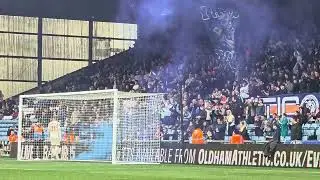 Oldham Athletic fans in full voice Vs Halifax Town FC 22/3/25