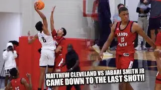 AAU TEAMMATES GOES HEAD TO HEAD!! | Matthew Cleveland vs Jabari Smith JR FULL GAME HIGHLIGHTS
