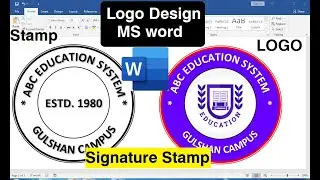 how to make round stamp in&nbsp;excel | how to&nbsp;create a signature&nbsp;stamp in word