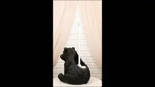 Ebros Rustic Whimsical Black Bear Covering Nose Toilet Brush And Holder Figurine Set
