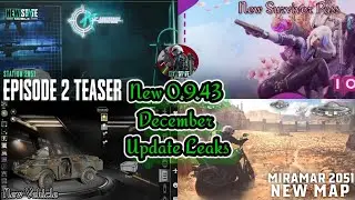 Upcoming December Update Of New State Mobile | Pubg New State 0.9.43 Patch Notes Leaks