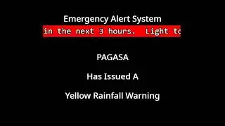 (MCA EAS API) 5PM Orange/Yellow Rainfall Warning