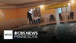 North Dakota hotel worker caught on video apparently washing sheets in hot tub