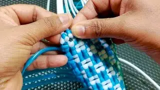 சிவன் கண் கூடை யில் நான்கு மூலைகளில் ஒயர்களை சேர்த்து அடி  திருப்புவது எப்படி
