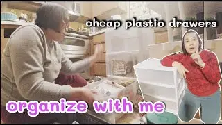 organize with me cheap plastic drawers