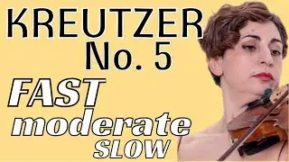 Kreutzer Violin Etude no.5 | Diana Seitz (Fast/Moderate/Slow)