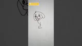Dog Drawing Easy - How to Draw Dog Easy - Dog Drawing Step by Step - Easy Dog Tutorial #shorts