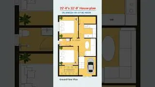 22x32 duplex first floor plan design #shorts #viral #floorplan #homeplan #homedesign #houseplan