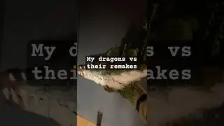 My dragons vs their remakes (def not clickbait) 😁 #dragonpuppets #dragonpuppeteer #paperdragon