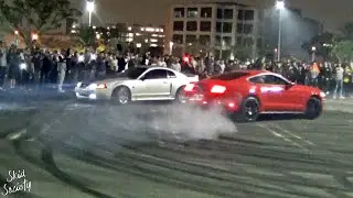 Ford Mustang GT doing Donuts at Takeover Car Meet
