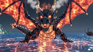 LEGO Hunting the SEA DRAGON Fire-Breathing Ocean Dragon Mythical LEGO Sea Monster