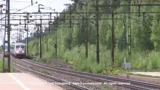 SJ X2000 trains at Lax&aring; station, Sweden