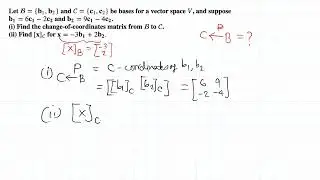 Linear Algebra: Finding change-of-coordinates matrix