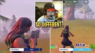 FaZe Sway Shows The Difference Between Smallest & Max Hud Scale in Fortnite!