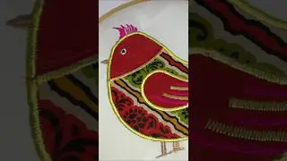 Easy Bird Applique #happycreativetime #art #embroidery