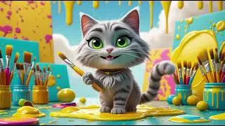 Mama Cat&rsquo;s Golden Paint Adventure | Creative Art Nursery Rhyme for Kids | Learning Colors Song