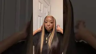 Wavymy Highlight Blonde TL27 Skunk Stripe Color 13x4 Straight Lace Front Ombre Wig| Ft. Wavymy Hair