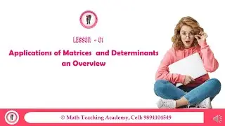 01 Applications Of Matrices Overview