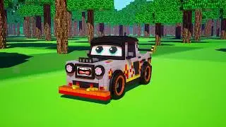 Dinosaur & Monsters Attack in the Minecraft: Epic Hero Cars Time Travel Adventure