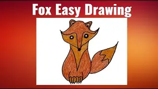Fox 🦊 Easy Drawing 😊 | Step by Step | How to draw Easy Fox Animal