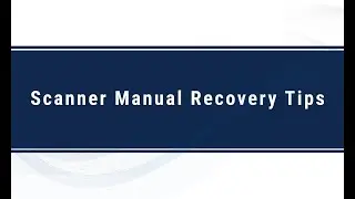 Aperio GT 450 Scanner Quick Tips: Scanner Manual Recovery