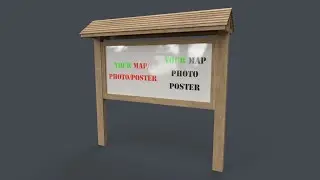 PBR Outdoor Wooden Notice Board A 1
