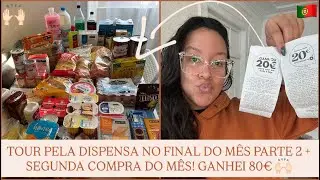 TOUR PELA DISPENSA NO FINAL DO MÊS PARTE 2 + SEGUNDA COMPRA DO MÊS! GANHEI 80€ 🙌🏻 [VLOG 🇵🇹]
