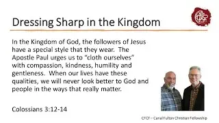 2023-05-28 CFCF Sunday Service - Dressing Sharp in the Kingdom