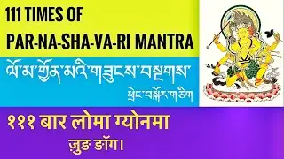 ལོ་མ་གྱོན་མའི་གཟུངས་ཕྲེང་བསྐོར་གཅིག  111 times of Parnashavari Mantra १११ बार लोमा ग्योनमा ज़ुङ।