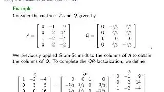 QR-Factorizations: Part 3/3 