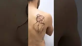 Feminine Silhouette Tattoo, fineline sketch from Berlin Tattoo Artist Sascha Roth #tattoo #fineline