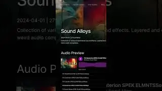Elements expansion: Sound Alloys. Experimental, sound design oriented samples.