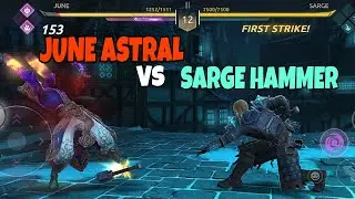 June Astral Vs Boss Sarge Hammer 🔨🗿 - Shadow Fight 4 Arena