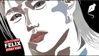 Drawing From Photo to Vector Felix from Stray Kids &ndash; Illustrator Guide