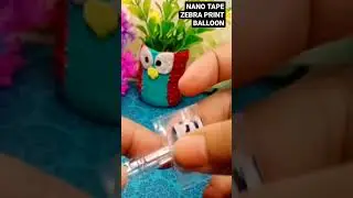 NANO TAPE ZEBRA PRINT BALLOON #asmr #happiness #glitter #satisfying