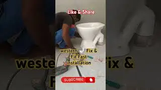 How to install Parryware western closet🚾Fix & Fit Fast installation #7373228494 #spsplumbing #tamil