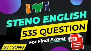 Steno English ITI Questions and Answers Stenographer MCQ for CTS exam paper with pdf download free