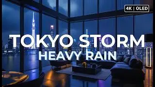 Midnight Tokyo Rain 🌧️ | Dark City Ambience for Deep Sleep