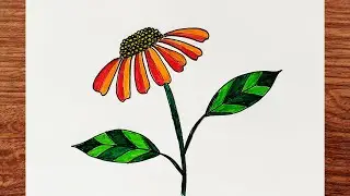 Easy Simple Drawing &ndash; Beautiful Flower Branch Step by Step (Part 2)